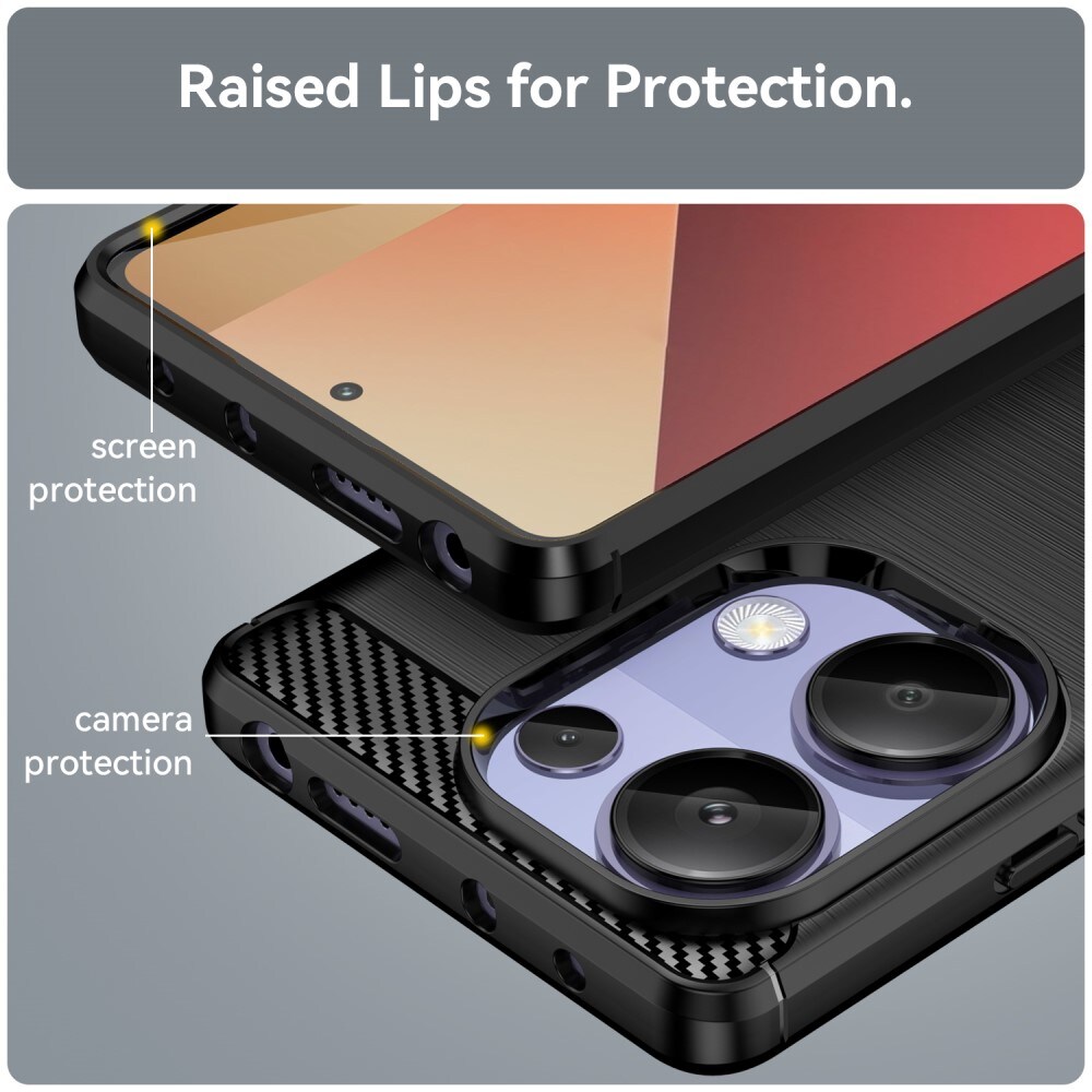 Xiaomi Redmi Note 13 4G TPU-cover Brushed, Sort