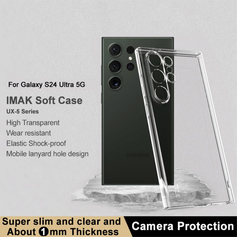 Samsung Galaxy S24 Ultra Cover i TPU, Gennemsigtig