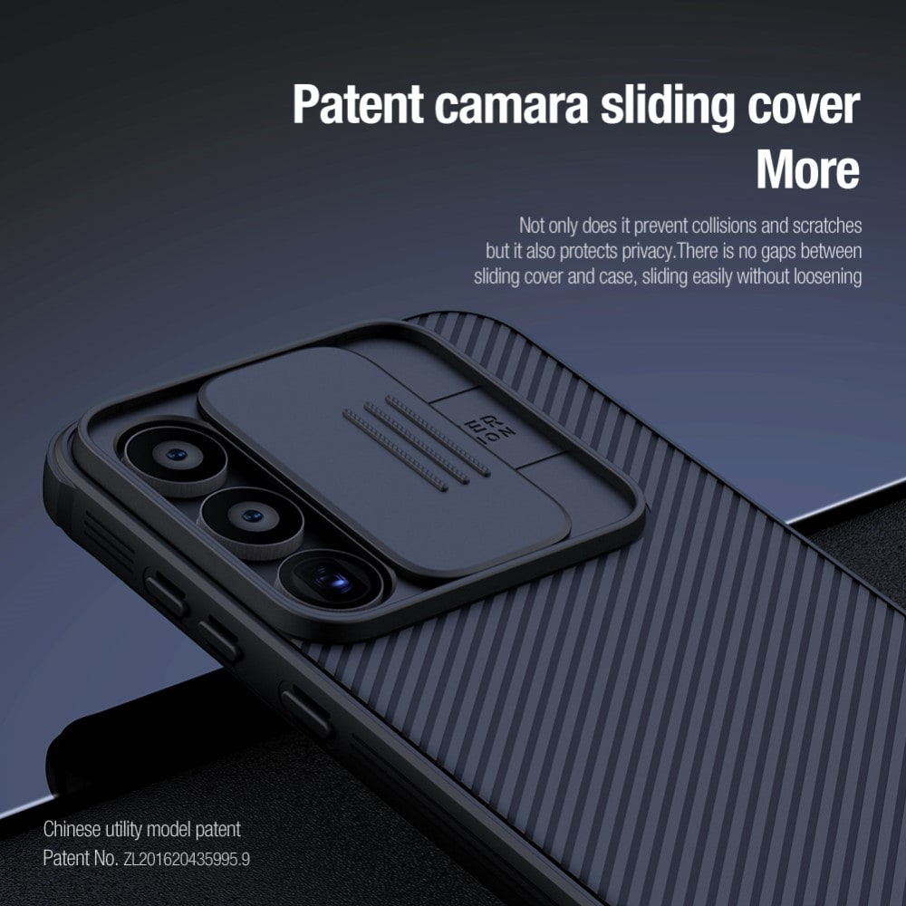 Samsung Galaxy A55 Cover med kamerabeskyttelse - CamShield, Sort