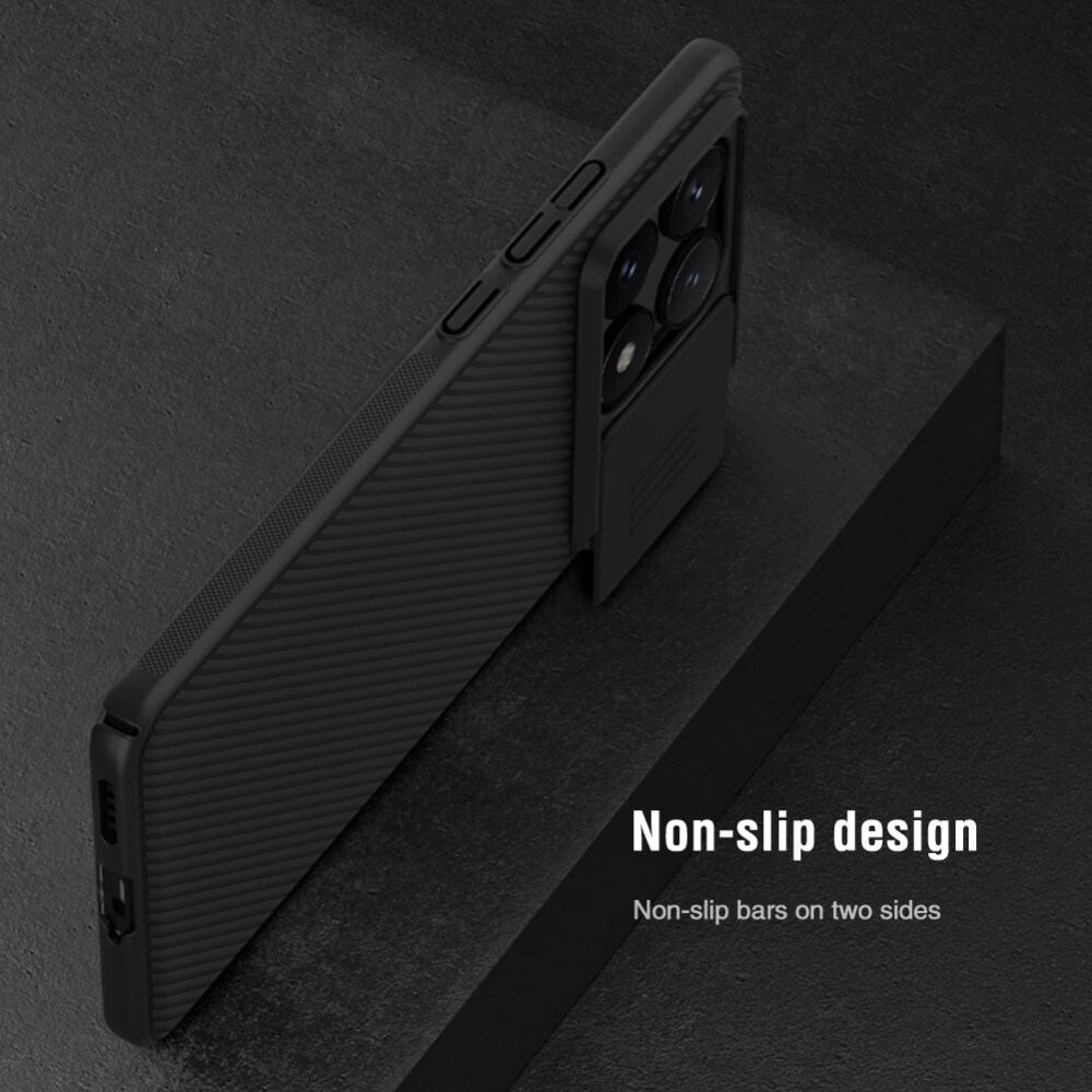 Xiaomi Poco X6 Pro Cover med kamerabeskyttelse - CamShield, Sort
