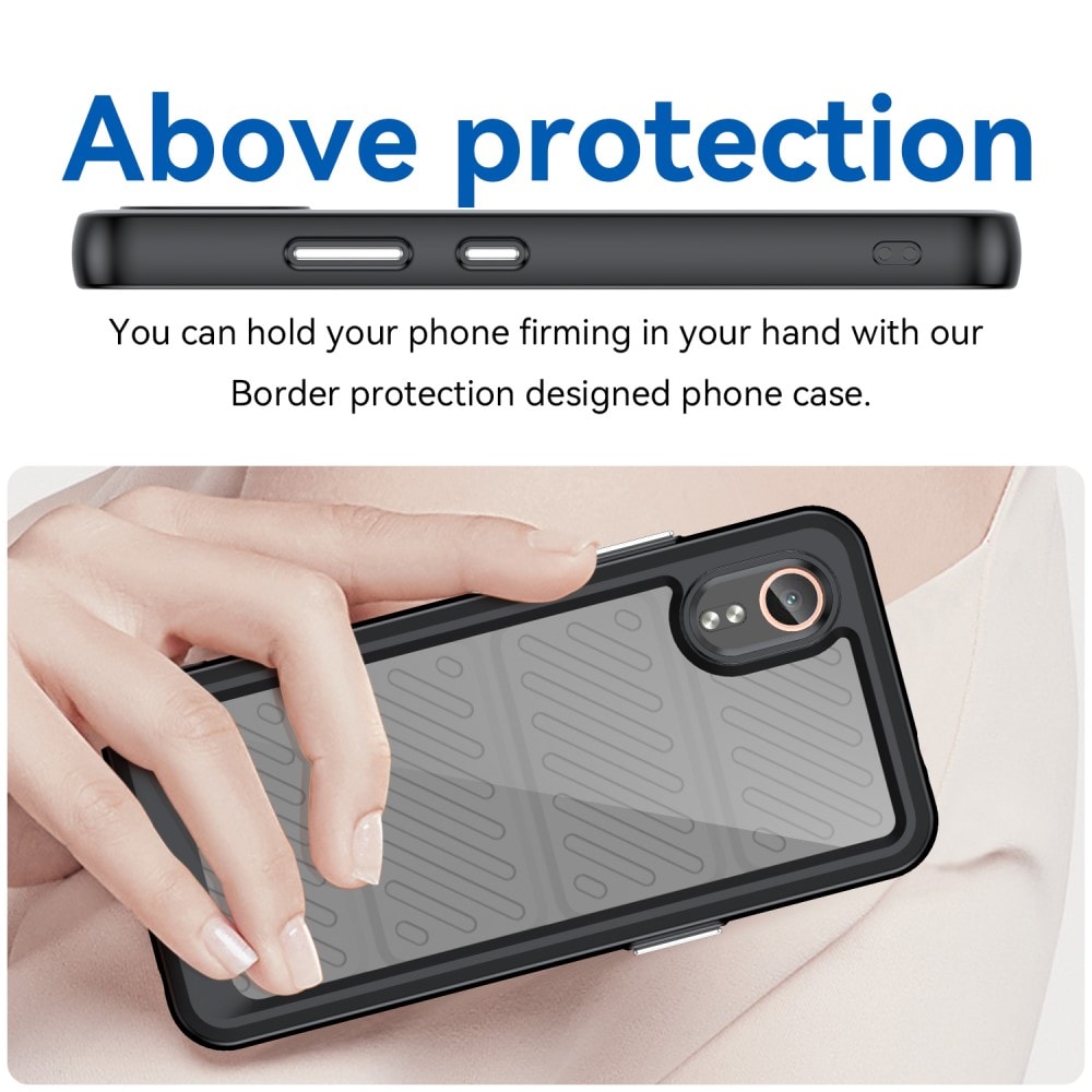 Samsung Galaxy Xcover 7 Crystal Hybrid-cover, Sort