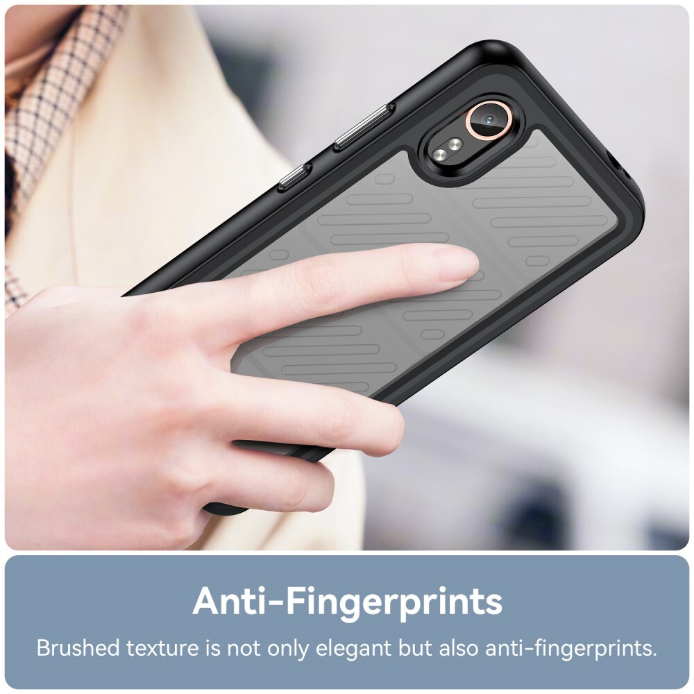 Samsung Galaxy Xcover 7 Crystal Hybrid-cover, Sort