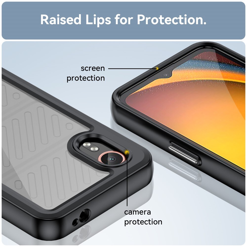 Samsung Galaxy Xcover 7 Crystal Hybrid-cover, Sort