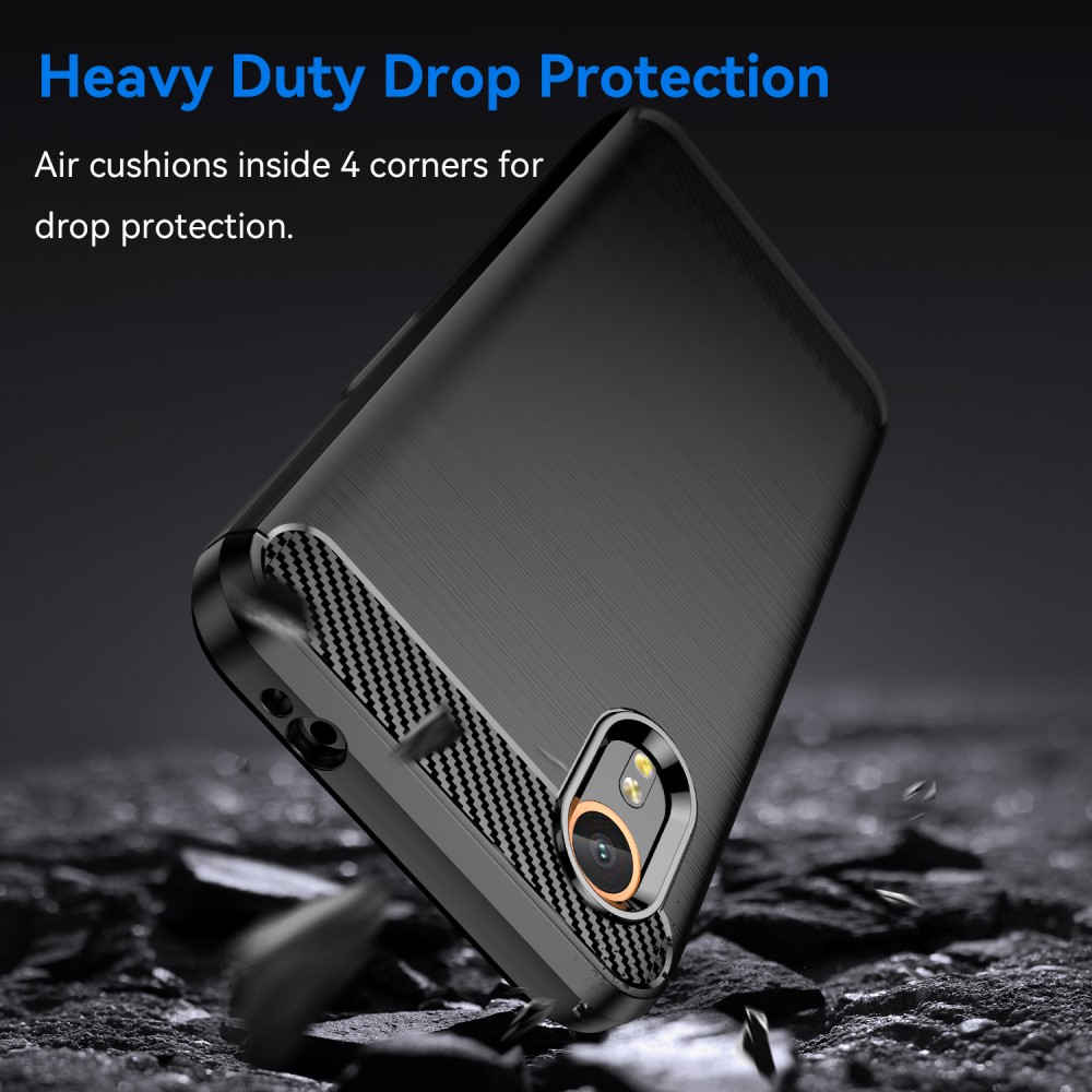 Samsung Galaxy Xcover 7 TPU-cover Brushed, Sort