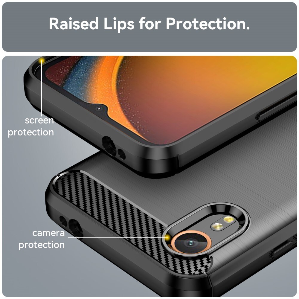 Samsung Galaxy Xcover 7 TPU-cover Brushed, Sort