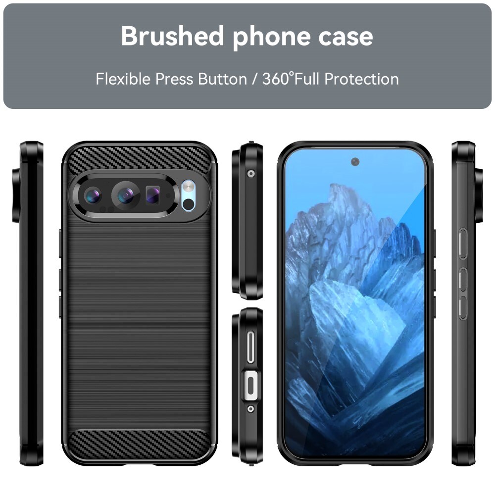 Google Pixel 9 Pro TPU-cover Brushed, Sort