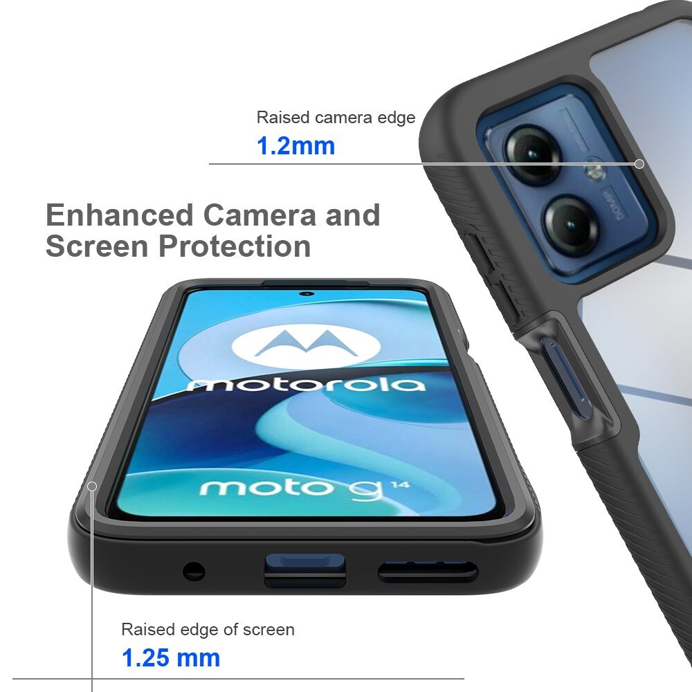 Motorola Moto G54 Mobilcover Full Protection, Sort