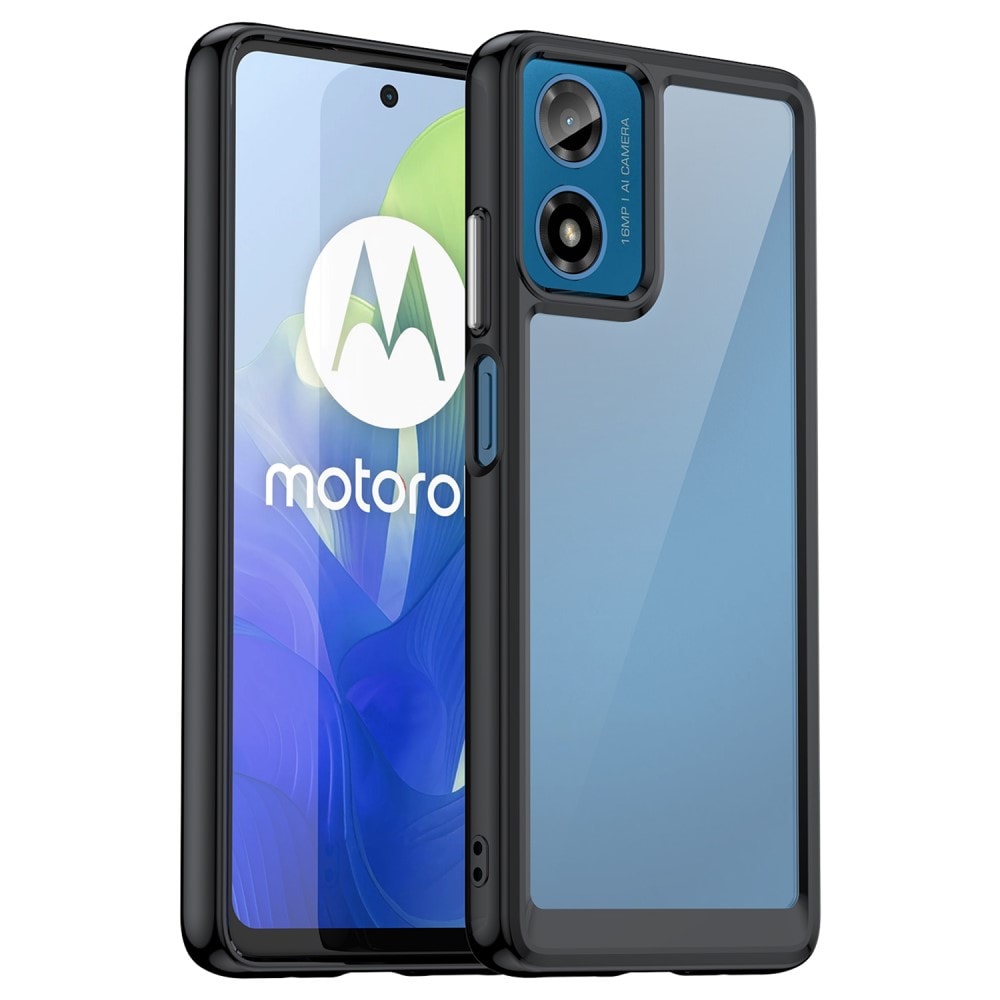 Motorola Moto G24 Power Crystal Hybrid-cover, Sort