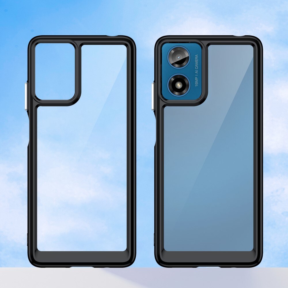 Motorola Moto G24 Power Crystal Hybrid-cover, Sort