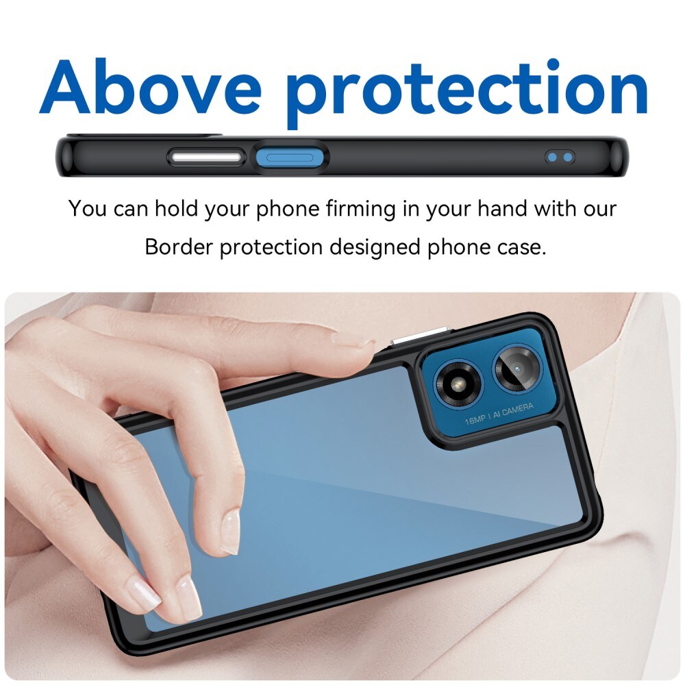 Motorola Moto G24 Power Crystal Hybrid-cover, Sort