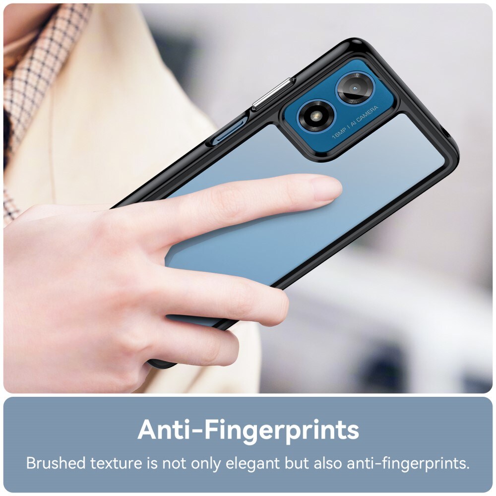 Motorola Moto G24 Power Crystal Hybrid-cover, Sort