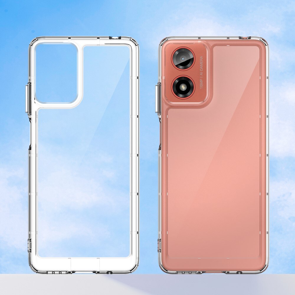 Motorola Moto G24 Power Crystal Hybrid-cover, Gennemsigtig