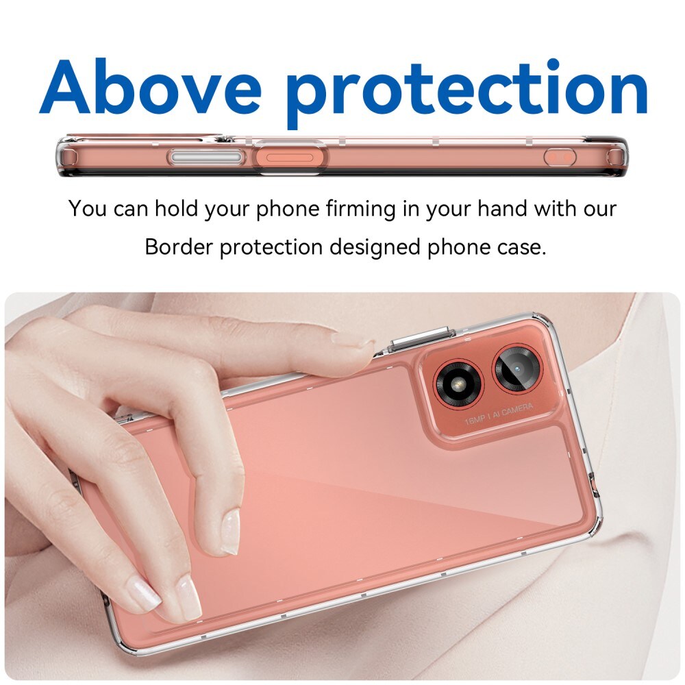 Motorola Moto G24 Power Crystal Hybrid-cover, Gennemsigtig
