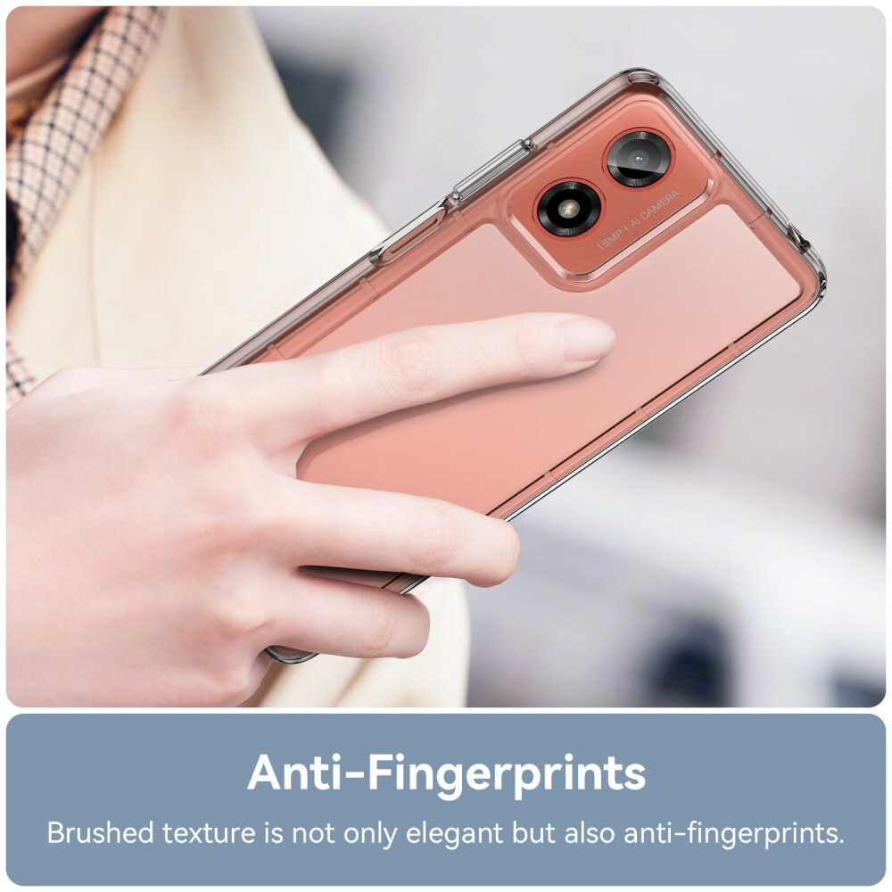 Motorola Moto G24 Power Crystal Hybrid-cover, Gennemsigtig