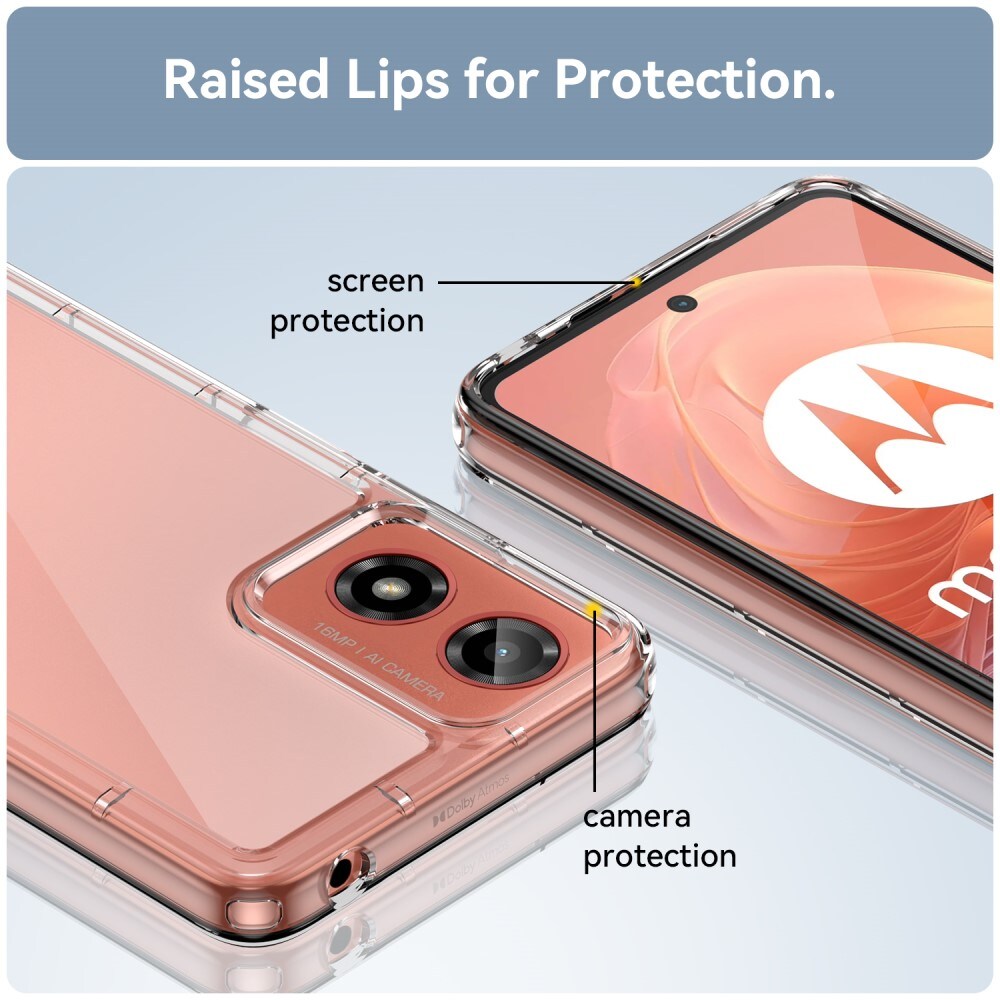 Motorola Moto G24 Power Crystal Hybrid-cover, Gennemsigtig