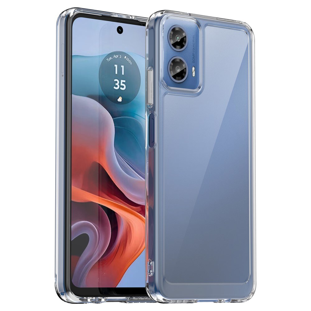 Motorola Moto G34 Crystal Hybrid-cover, Gennemsigtig
