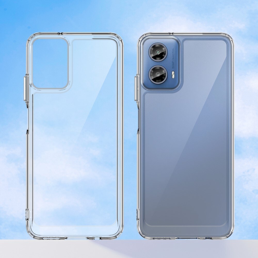 Motorola Moto G34 Crystal Hybrid-cover, Gennemsigtig