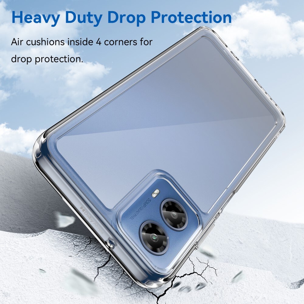 Motorola Moto G34 Crystal Hybrid-cover, Gennemsigtig