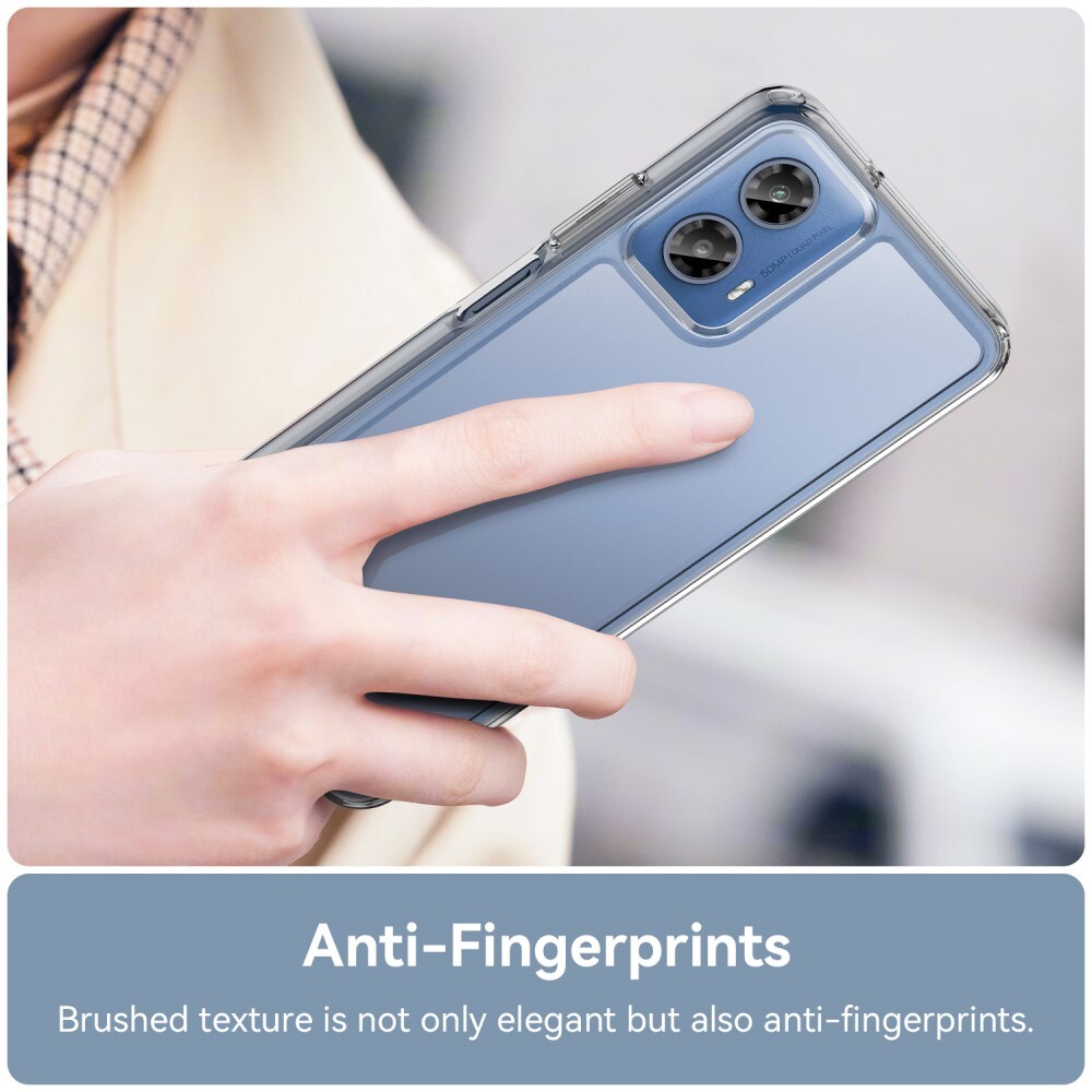 Motorola Moto G34 Crystal Hybrid-cover, Gennemsigtig