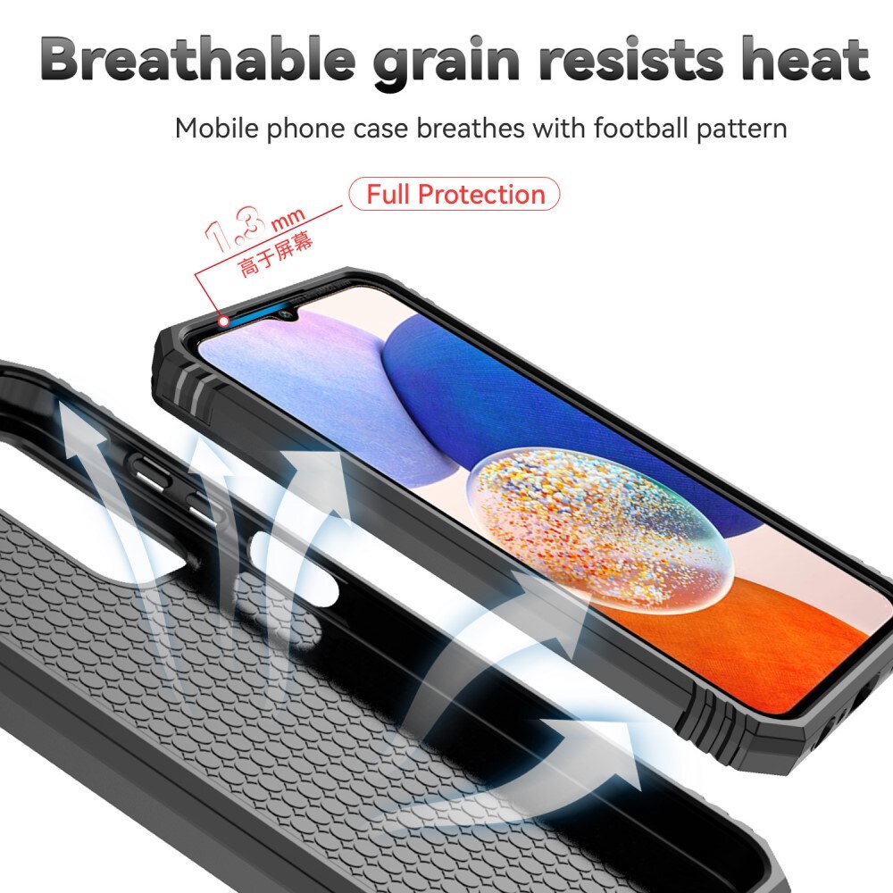 Samsung Galaxy A35 Cover med kamerabeskyttelse & fingerring, Sort