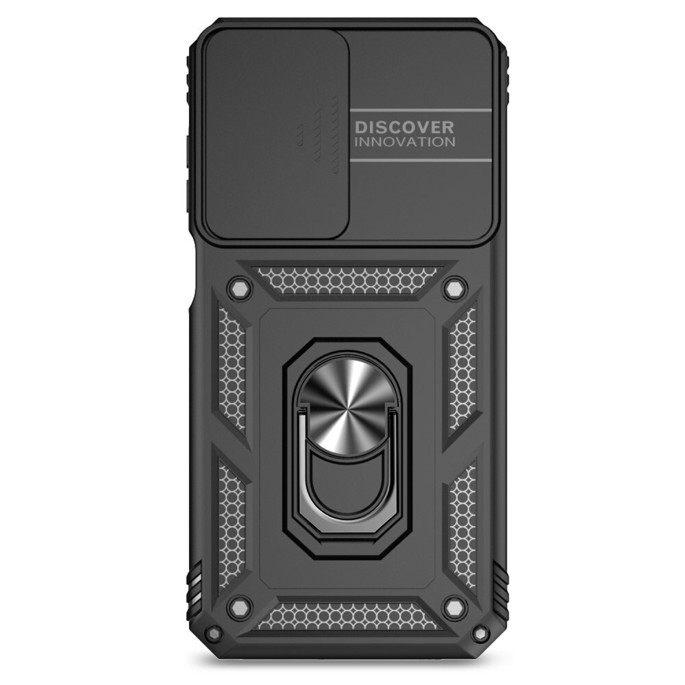 Samsung Galaxy A35 Cover med kamerabeskyttelse & fingerring, Sort