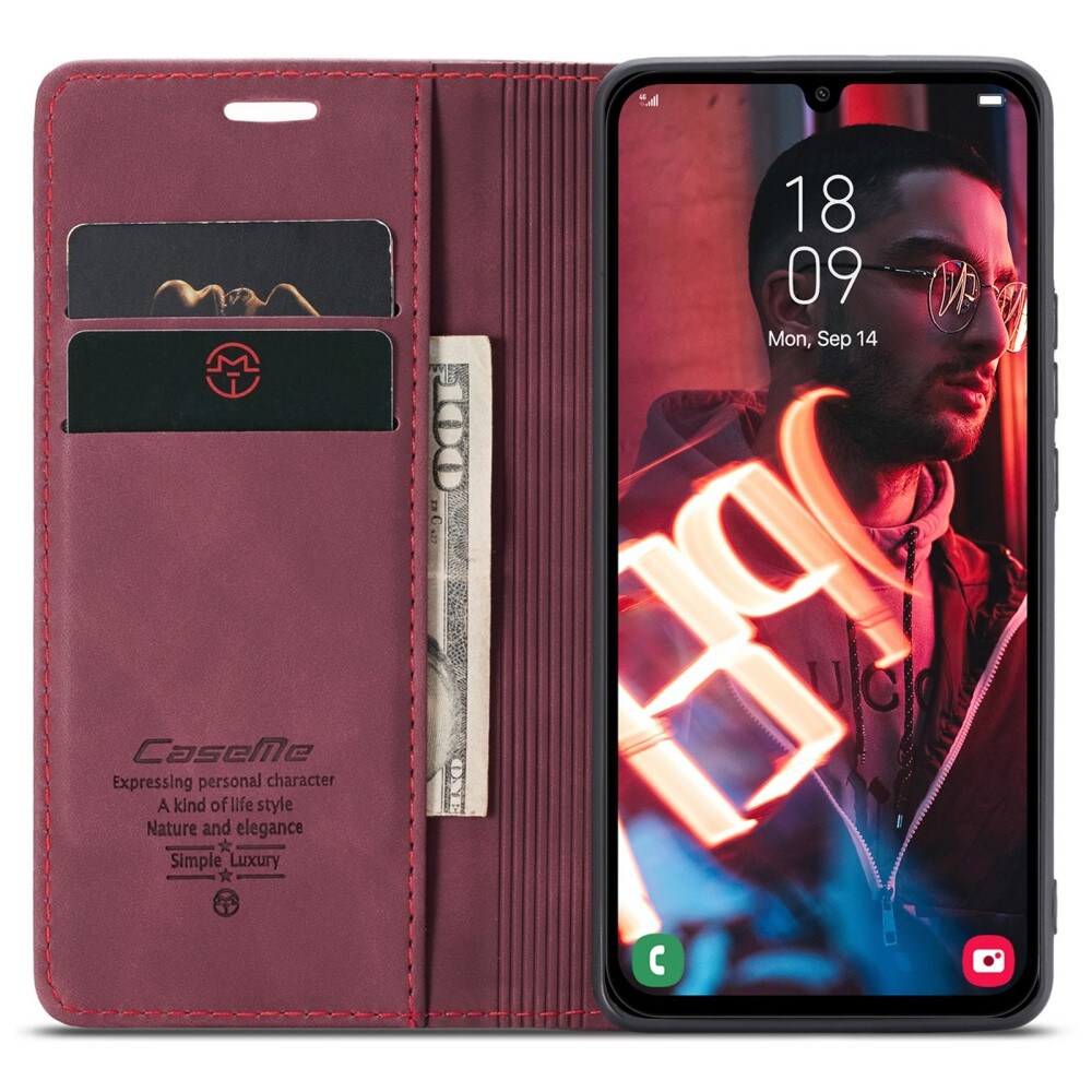 Samsung Galaxy A15 Slankt pungetui, Rød