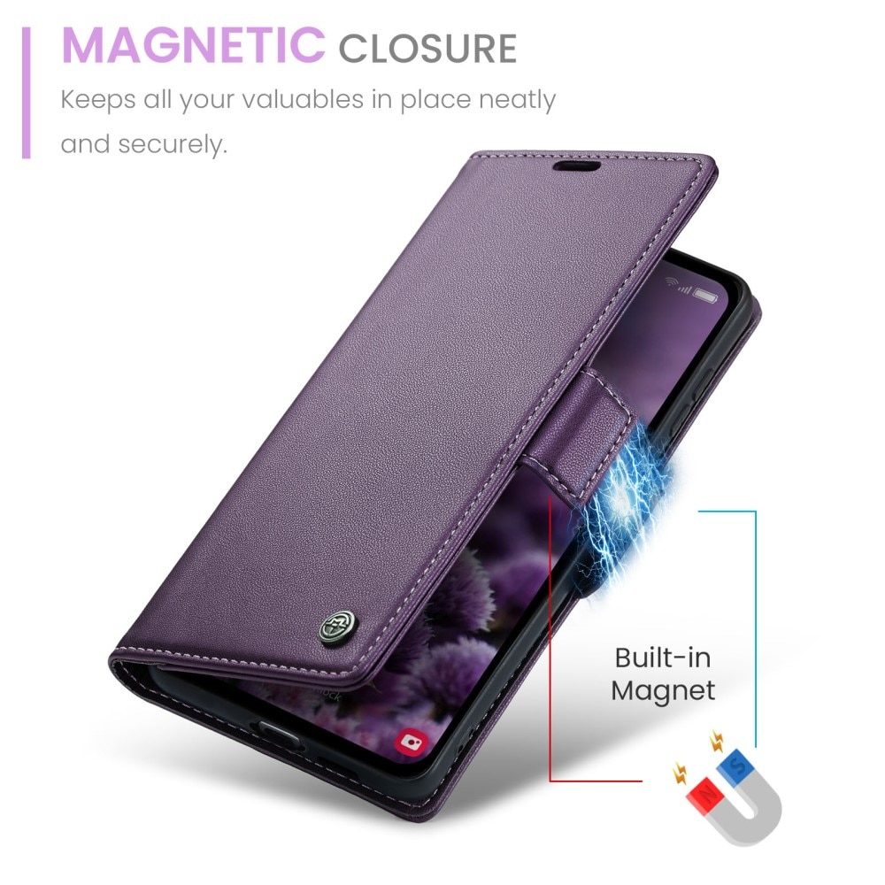 Samsung Galaxy A55 Slankt RFID-pungetui, Lilla
