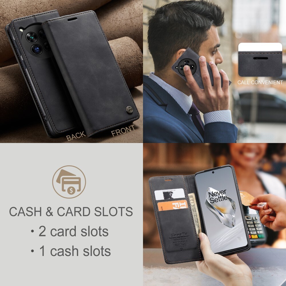 OnePlus 12 Slankt pungetui, Sort