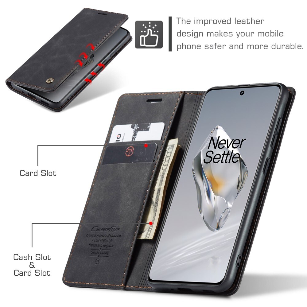  OnePlus 12 Slankt pungetui, Sort