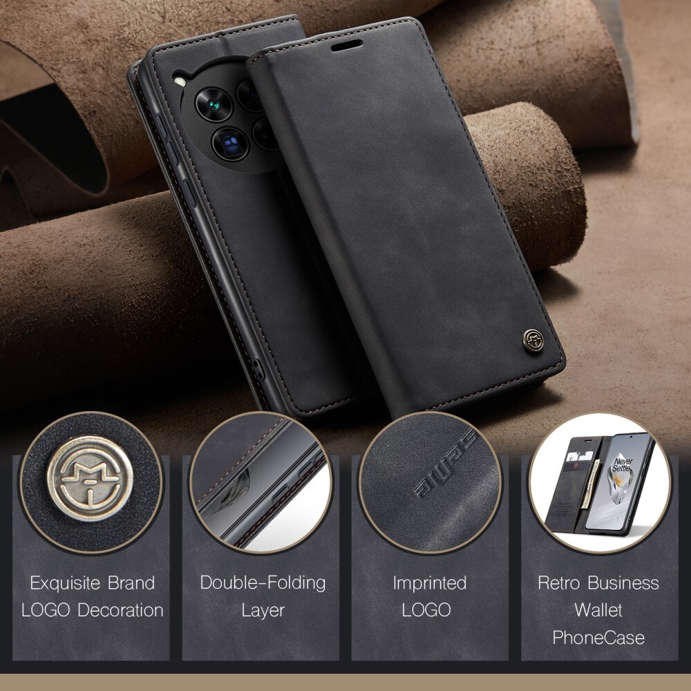  OnePlus 12 Slankt pungetui, Sort