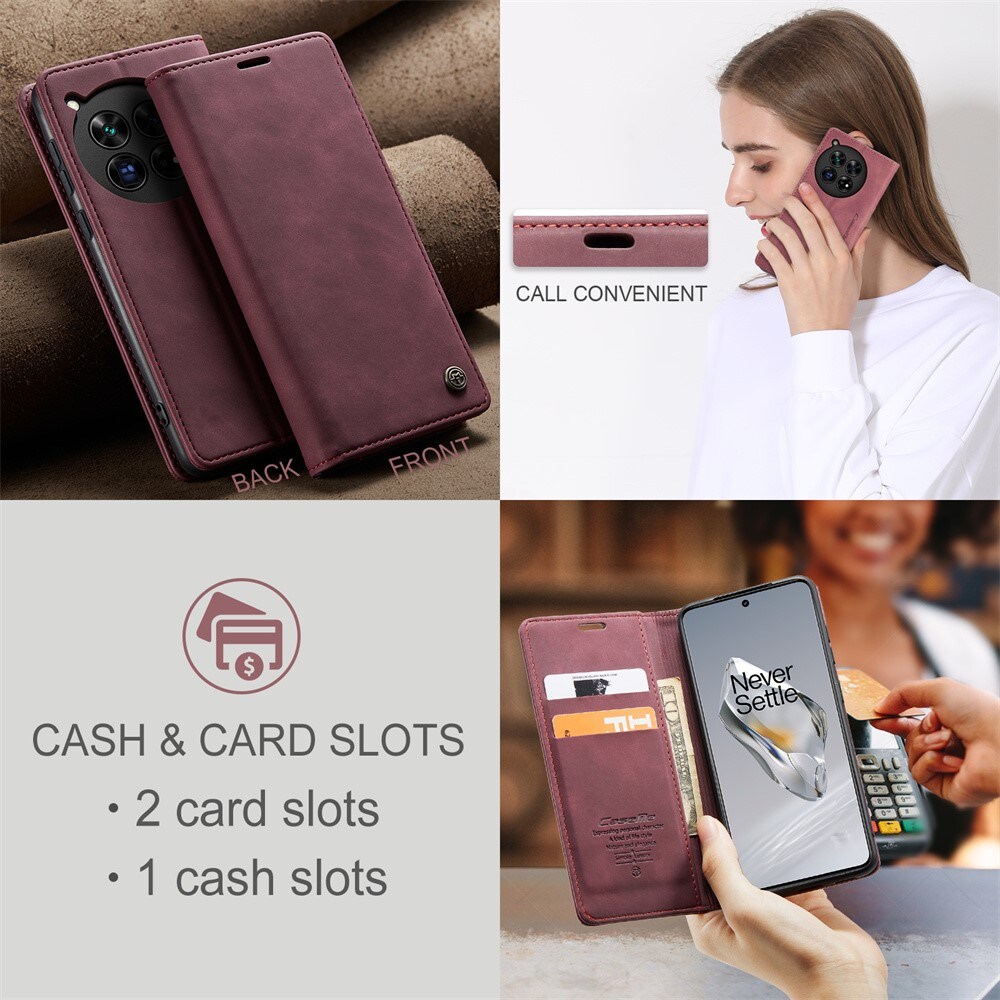  OnePlus 12 Slankt pungetui, Rød