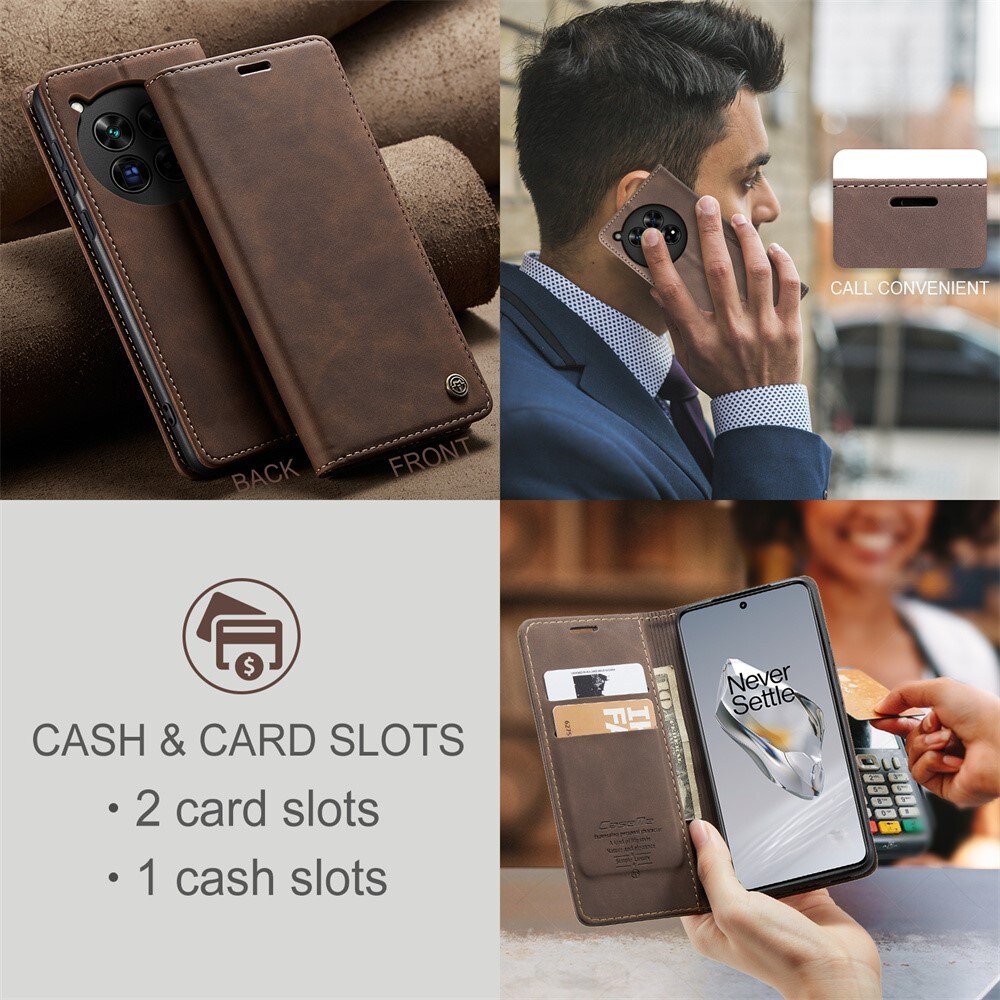  OnePlus 12 Slankt pungetui, Brun