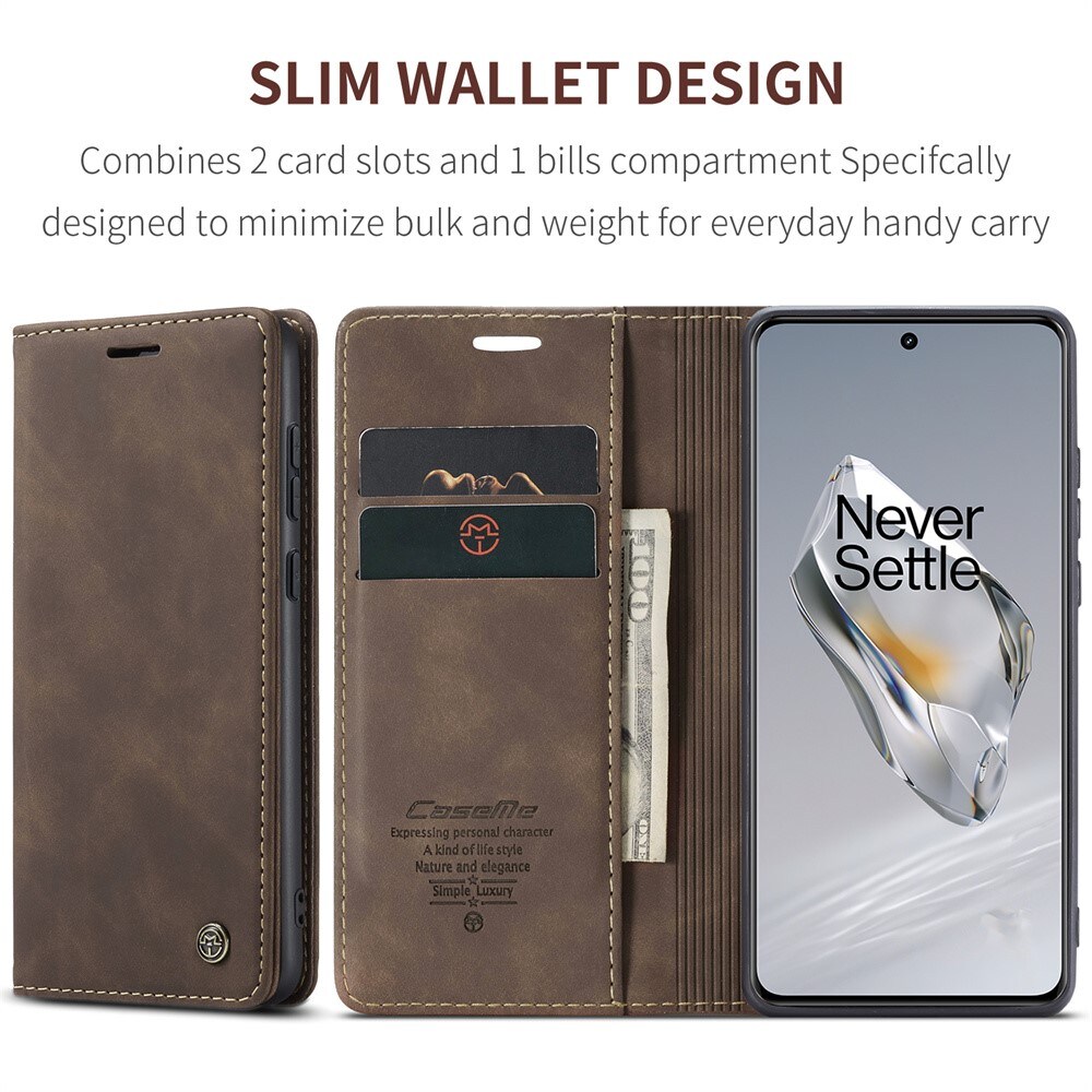  OnePlus 12 Slankt pungetui, Brun