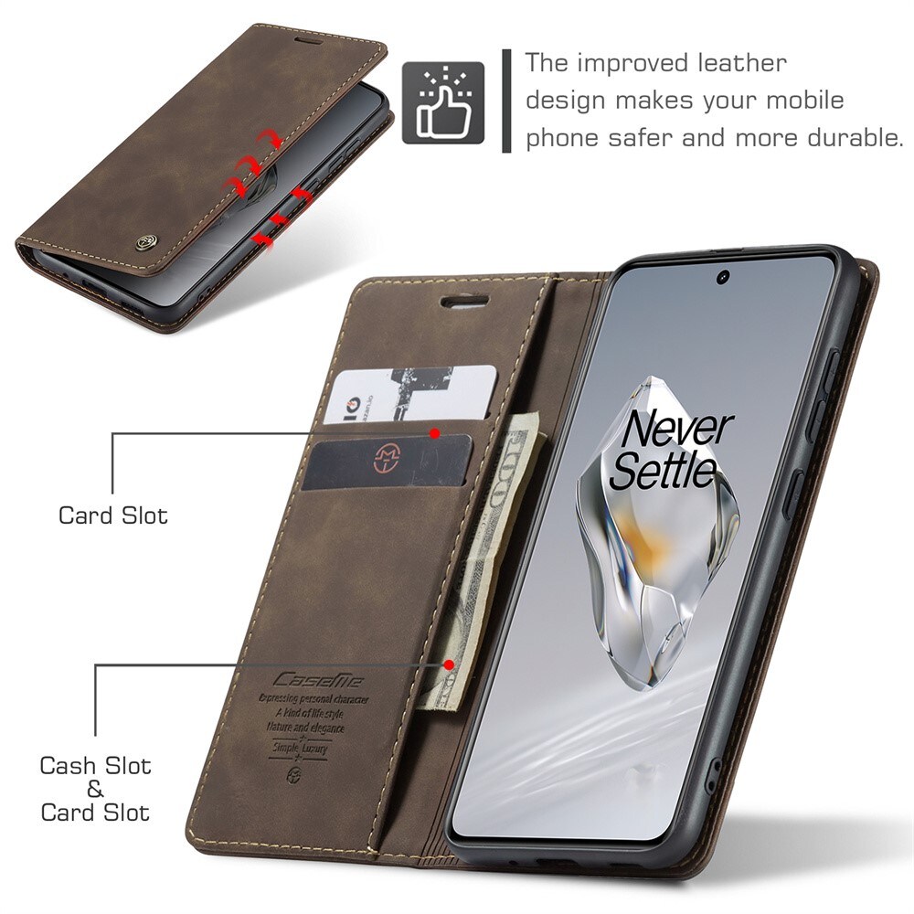  OnePlus 12 Slankt pungetui, Brun