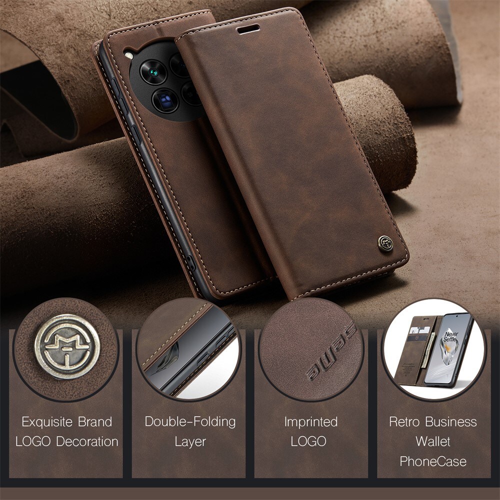  OnePlus 12 Slankt pungetui, Brun