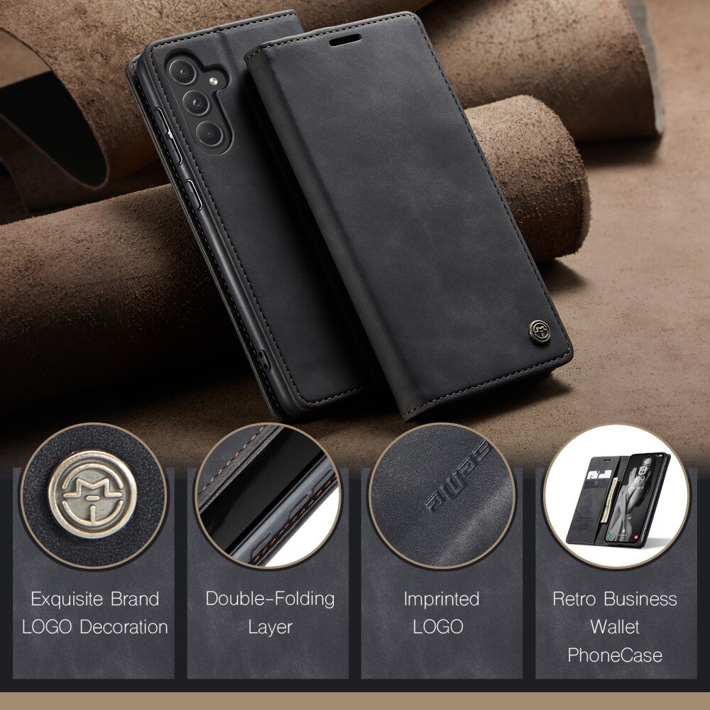 Samsung Galaxy A55 Slankt pungetui, Sort