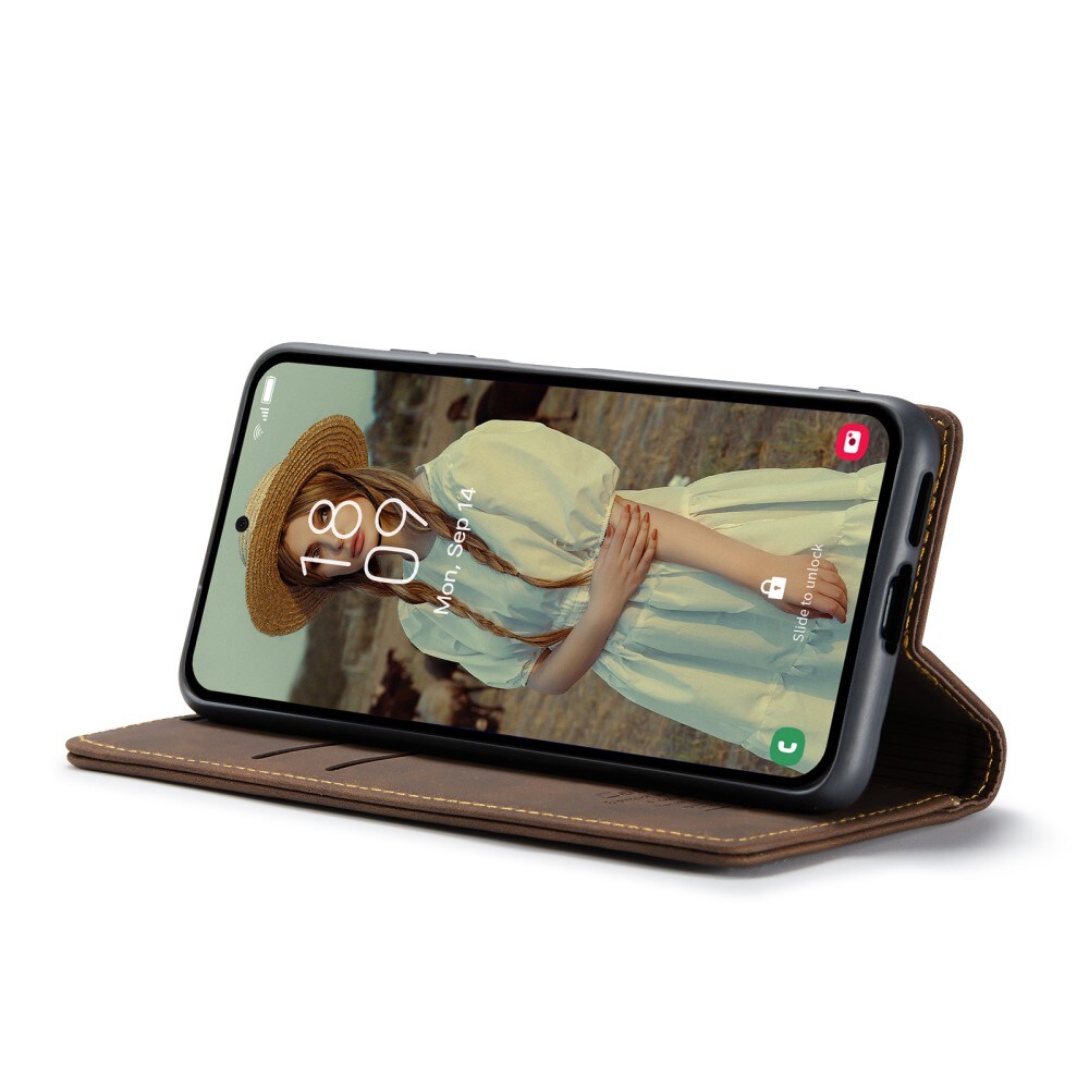Samsung Galaxy A55 Slankt pungetui, Brun