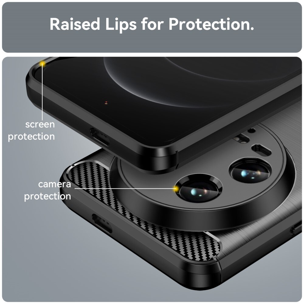 Xiaomi 14 Ultra TPU-cover Brushed, Sort