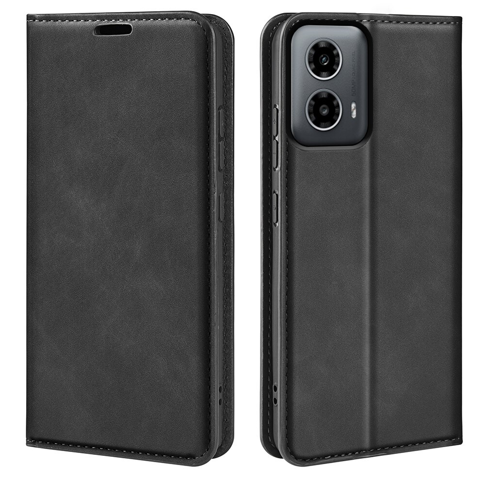Motorola Moto G34 Slankt etui med kortholder, Sort