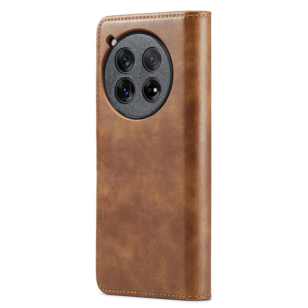  OnePlus 12 Pungetui med aftageligt cover, Cognac