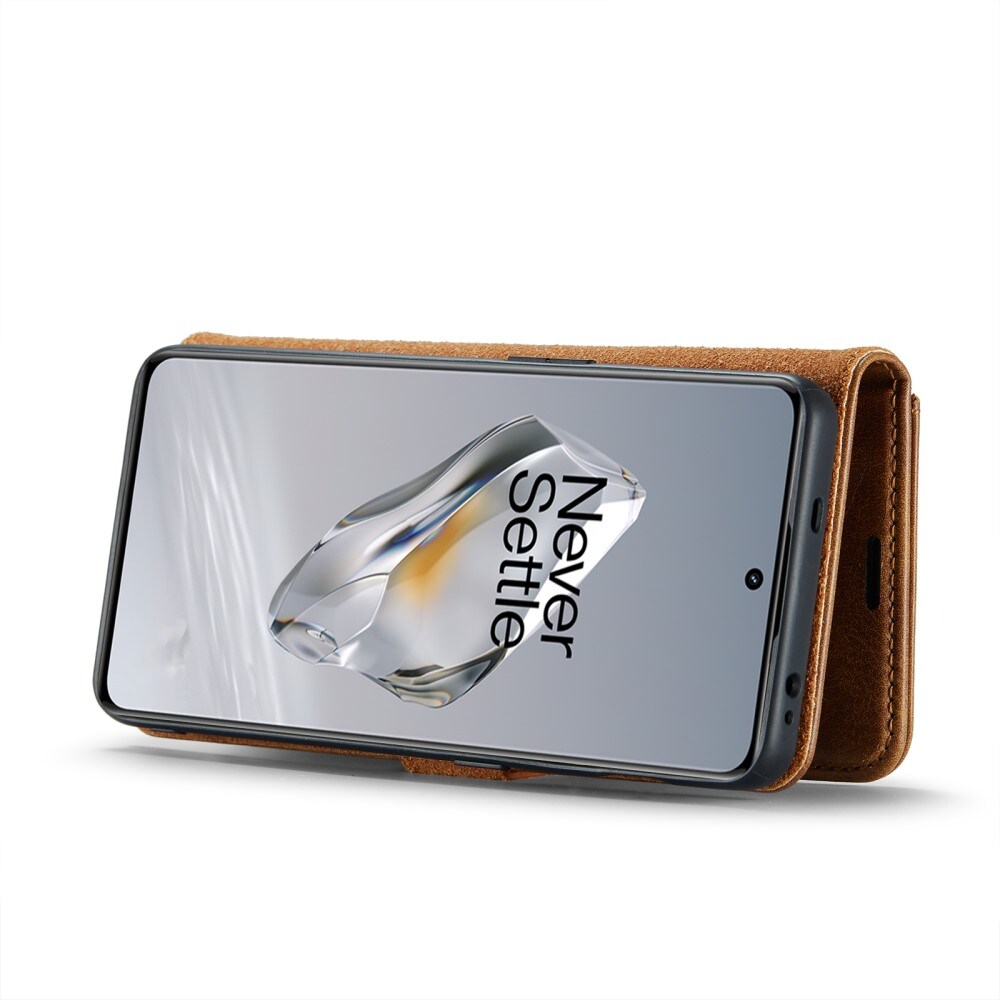  OnePlus 12 Pungetui med aftageligt cover, Cognac