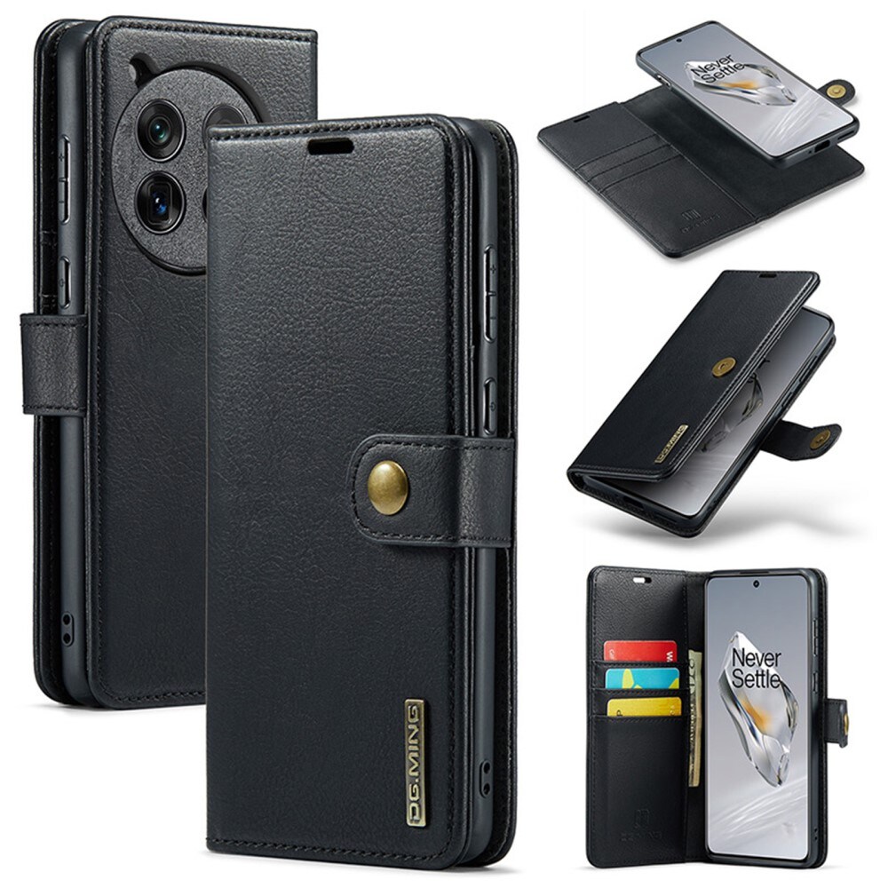  OnePlus 12 Pungetui med aftageligt cover, Black