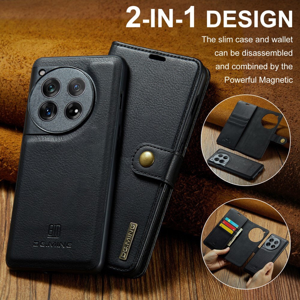  OnePlus 12 Pungetui med aftageligt cover, Black