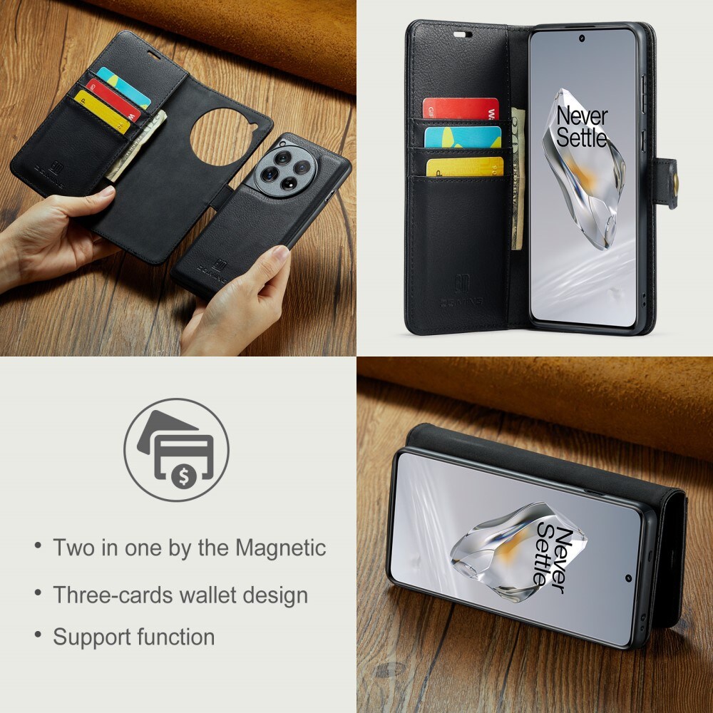  OnePlus 12 Pungetui med aftageligt cover, Black