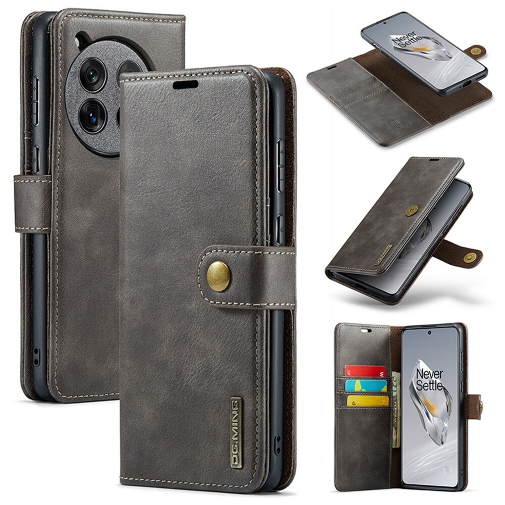  OnePlus 12 Pungetui med aftageligt cover, Brown