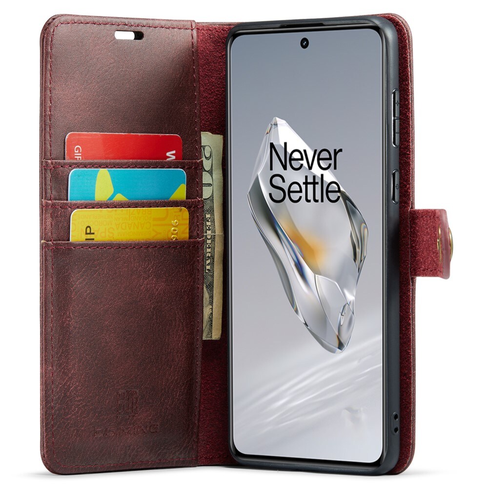  OnePlus 12 Pungetui med aftageligt cover, Red