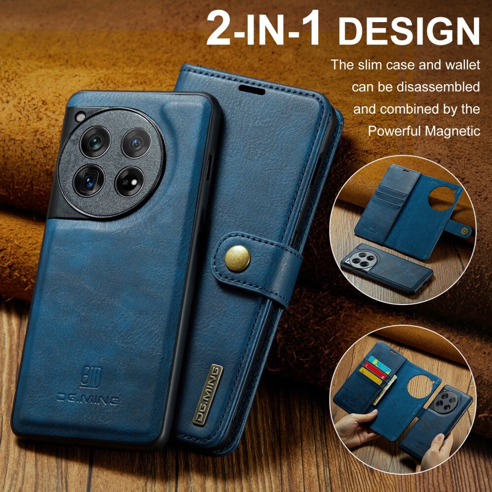  OnePlus 12 Pungetui med aftageligt cover, Blue