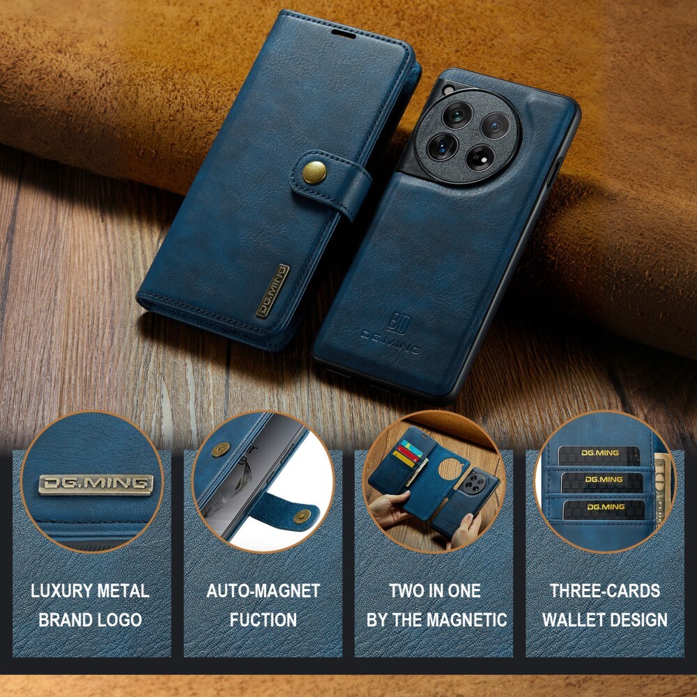  OnePlus 12 Pungetui med aftageligt cover, Blue