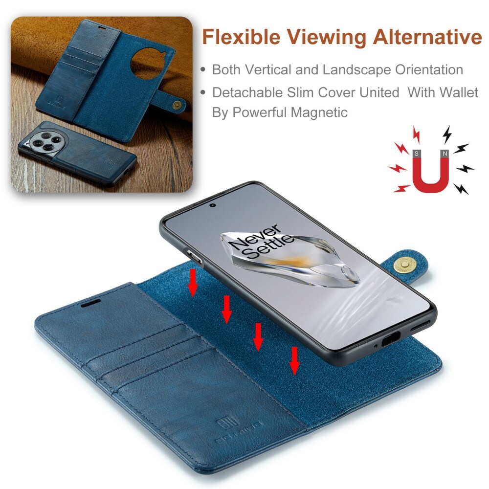  OnePlus 12 Pungetui med aftageligt cover, Blue
