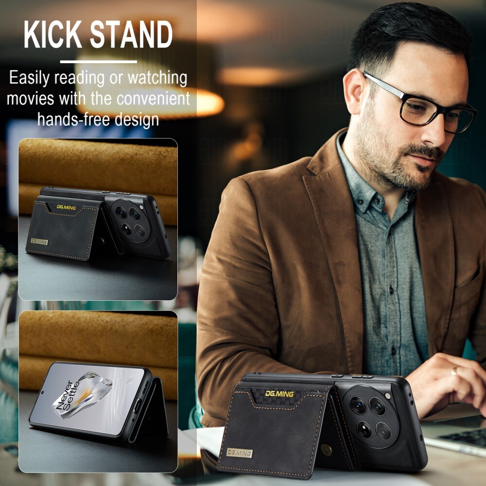  OnePlus 12 Cover med aftagelig pung, Sort